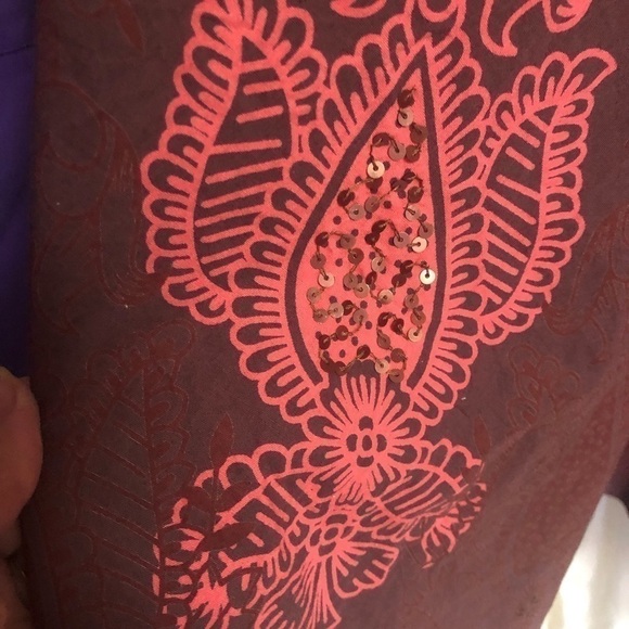 COLDWATER Creek 100% Cotton Maxi Skirt Stretch Waist Side Zip size M - Picture 4 of 4